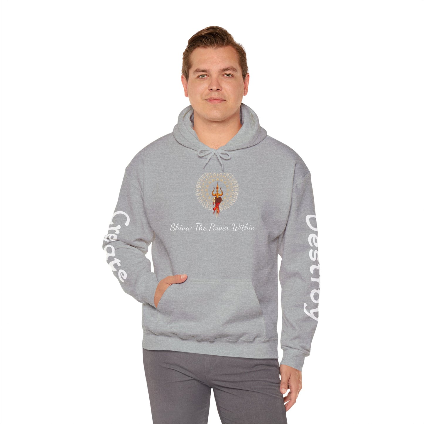 Shiva Inspired Unisex Heavy Blend™ Hooded Sweatshirt - Empowering Design for Spirituality and Self-Expression