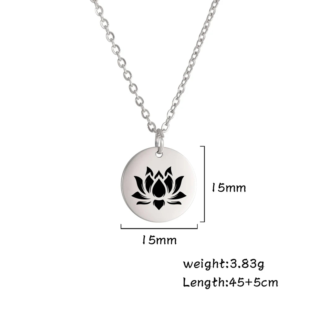 Dawapara Vintage Lotus Flower Necklace