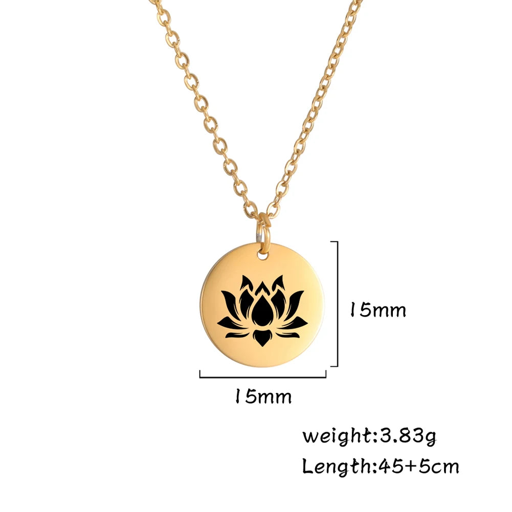 Dawapara Vintage Lotus Flower Necklace