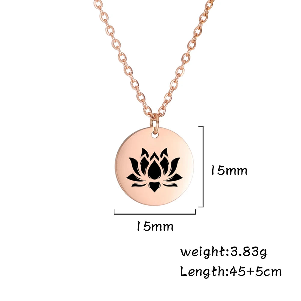 Dawapara Vintage Lotus Flower Necklace