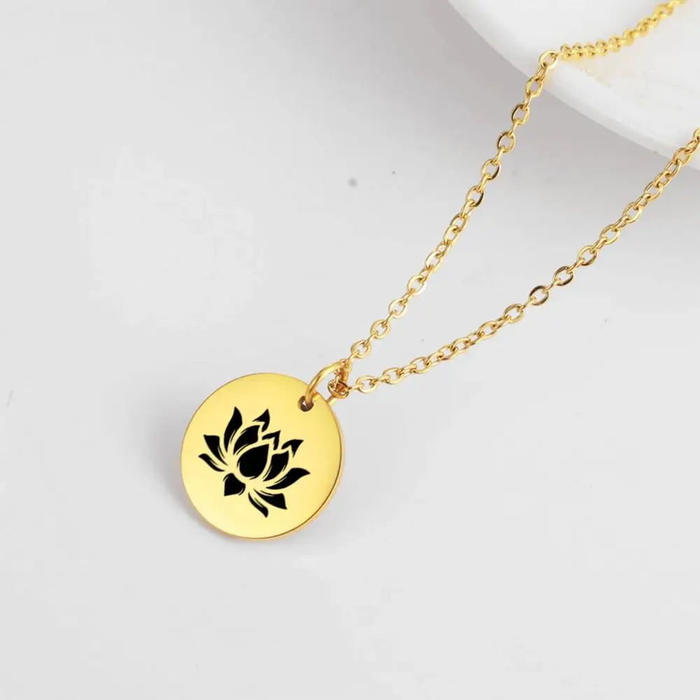 Dawapara Vintage Lotus Flower Necklace